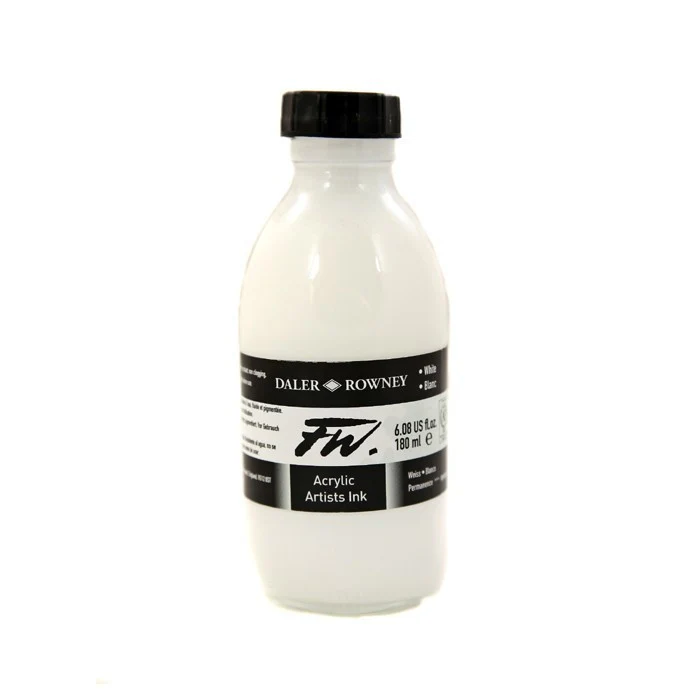 FW Acrylic Artists Ink 180ml White