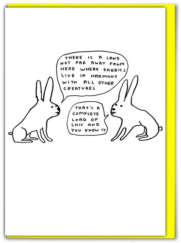 David Shrigley Card - Rabbits In Harmony