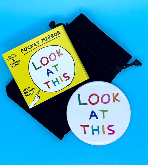 David Shrigley Pocket Mirror β Look At This - Image 2