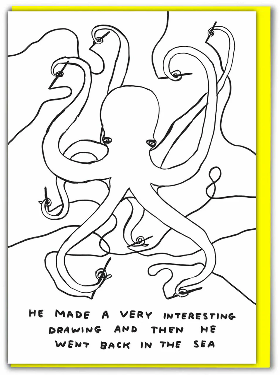 David Shrigley Card – Octopus Drawing