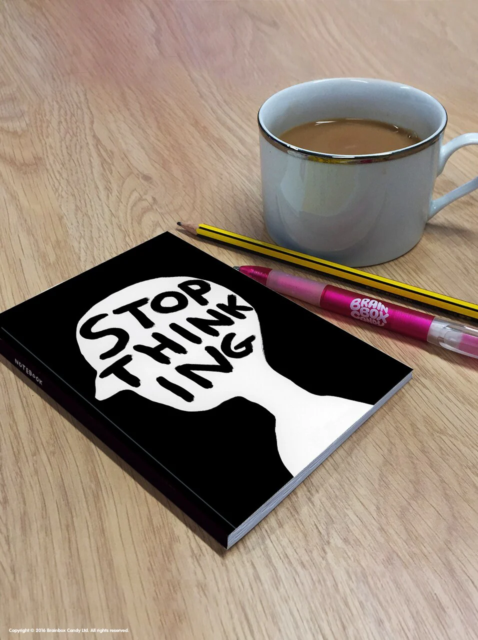 David Shrigley A6 Notebook – Stop Thinking - Image 2
