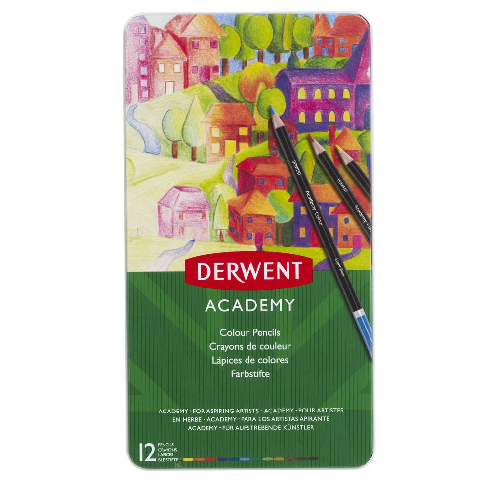 Derwent 12 Academy Colour Tin Set