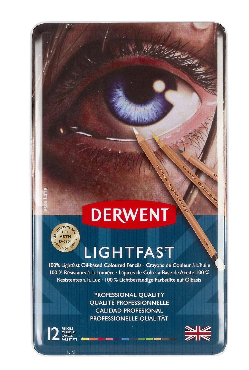 Derwent 12 Lightfast Tin Set