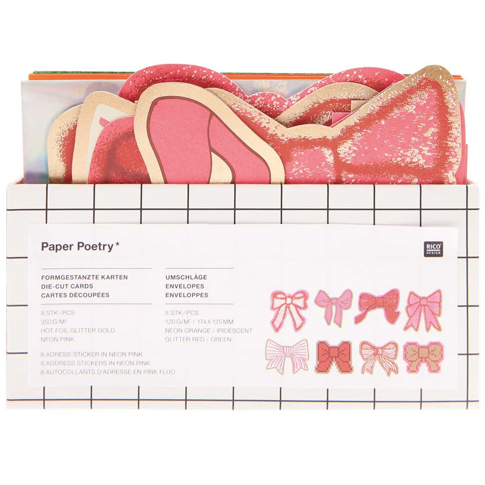Paper Poetry Card Set Bows