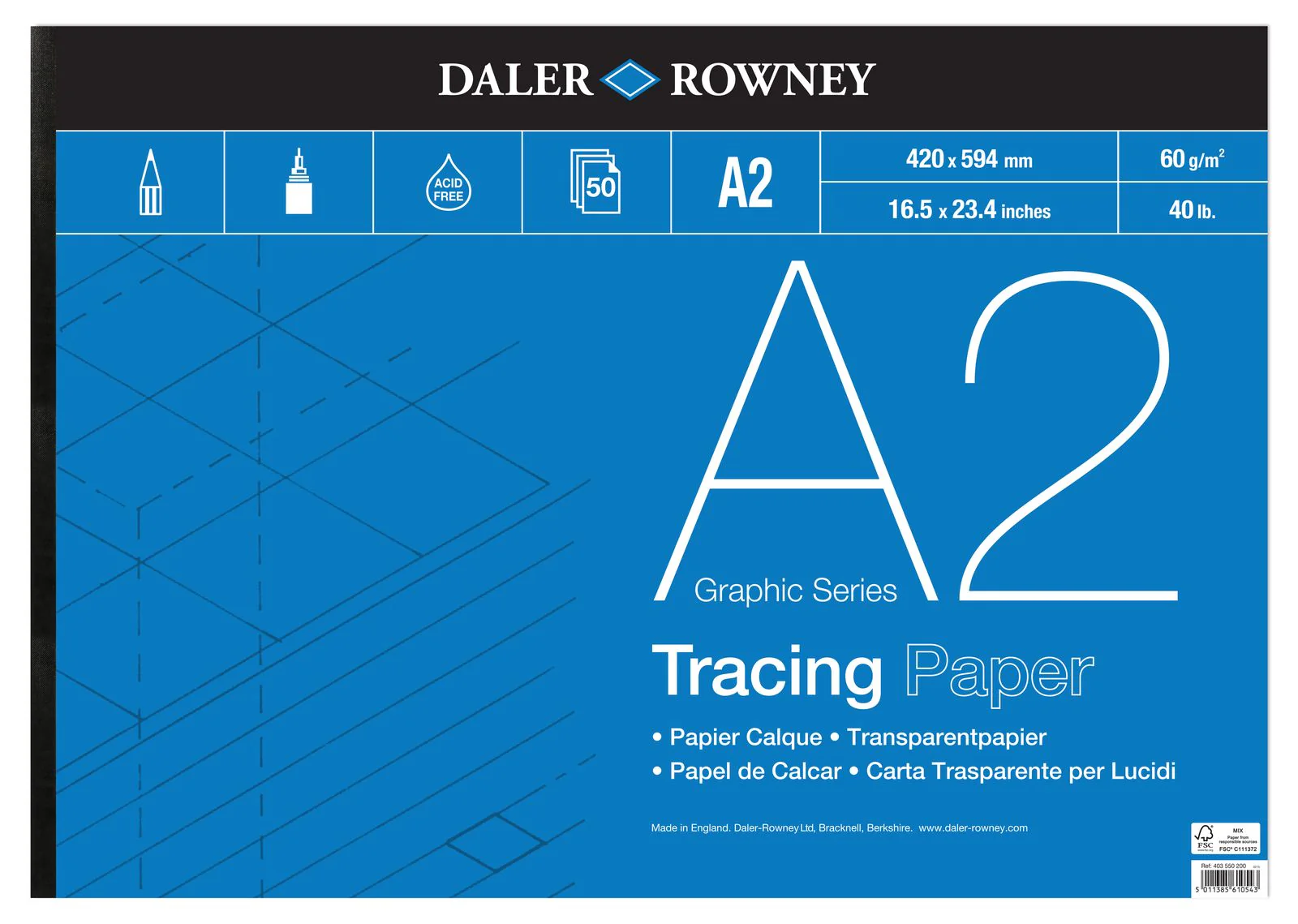 Graphic Series Tracing Pad 60gsm A2