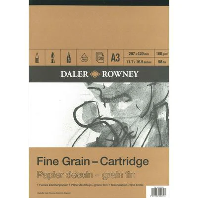 Fine Grain Drawing Pad Cartridge Paper A3 160gsm