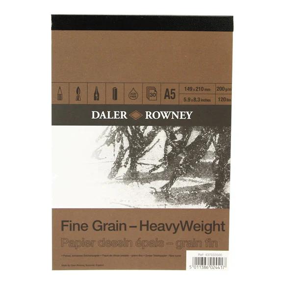 Fine Grain Drawing Pad Cartridge Paper A5 200gsm