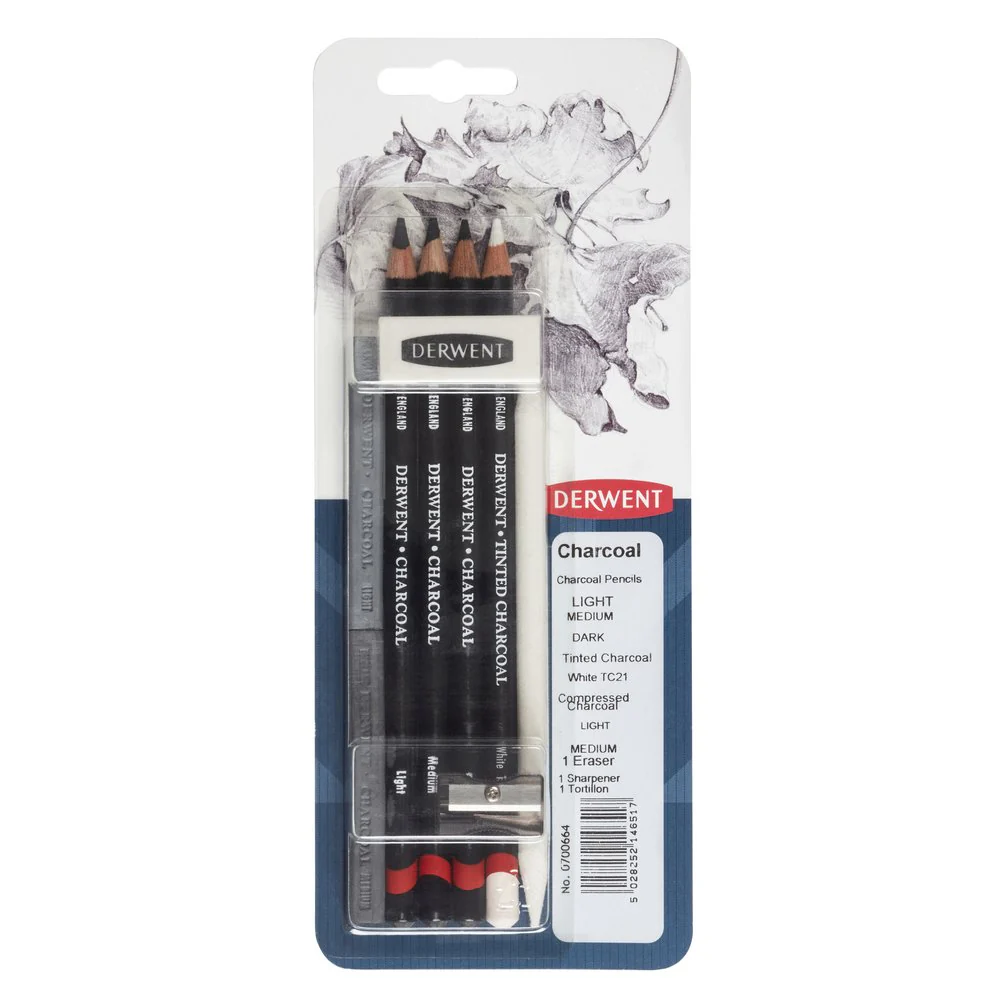 Derwent 8pk Charcoal Mixed Media