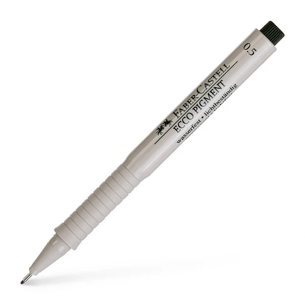 Ecco Pigment Fibre Tip Pen 0.5mm Black