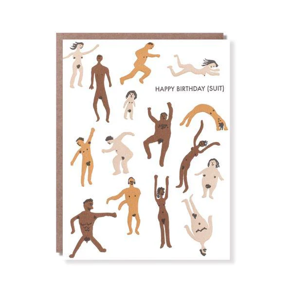 Egg Press Birthday Suit Card