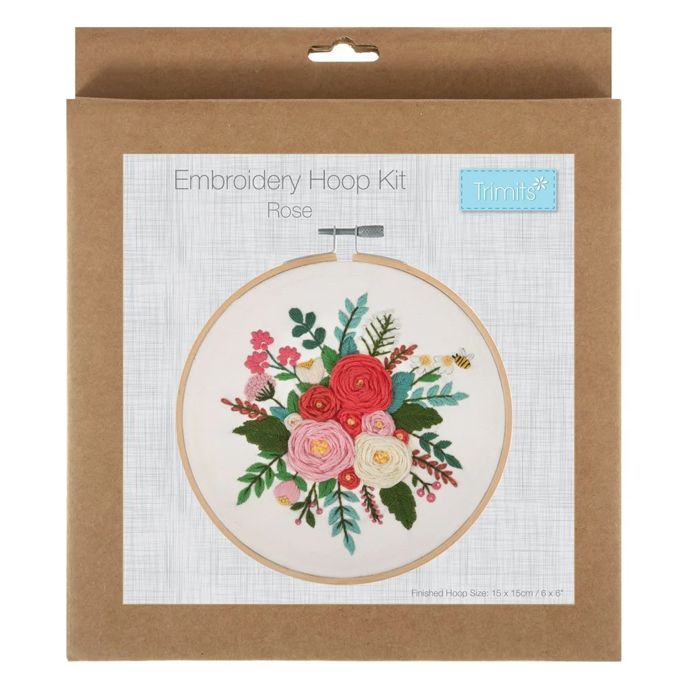 Embroidery Hoop Kit - Rose