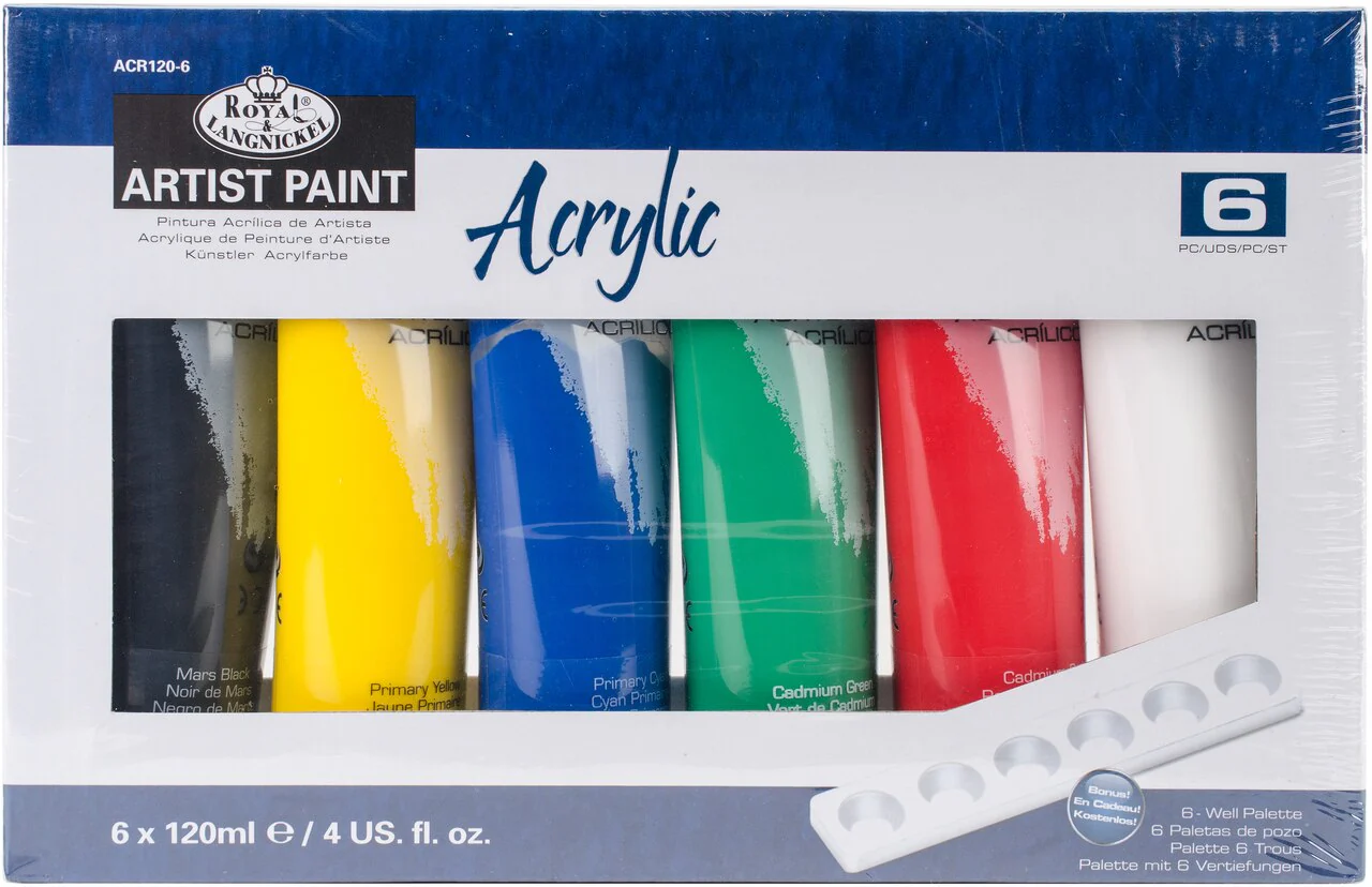 Essentials Acrylic Paint Set 6 x 120ml