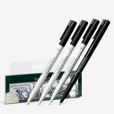PITT Artists Pen Set Black & White Wallet of 4 - Image 2