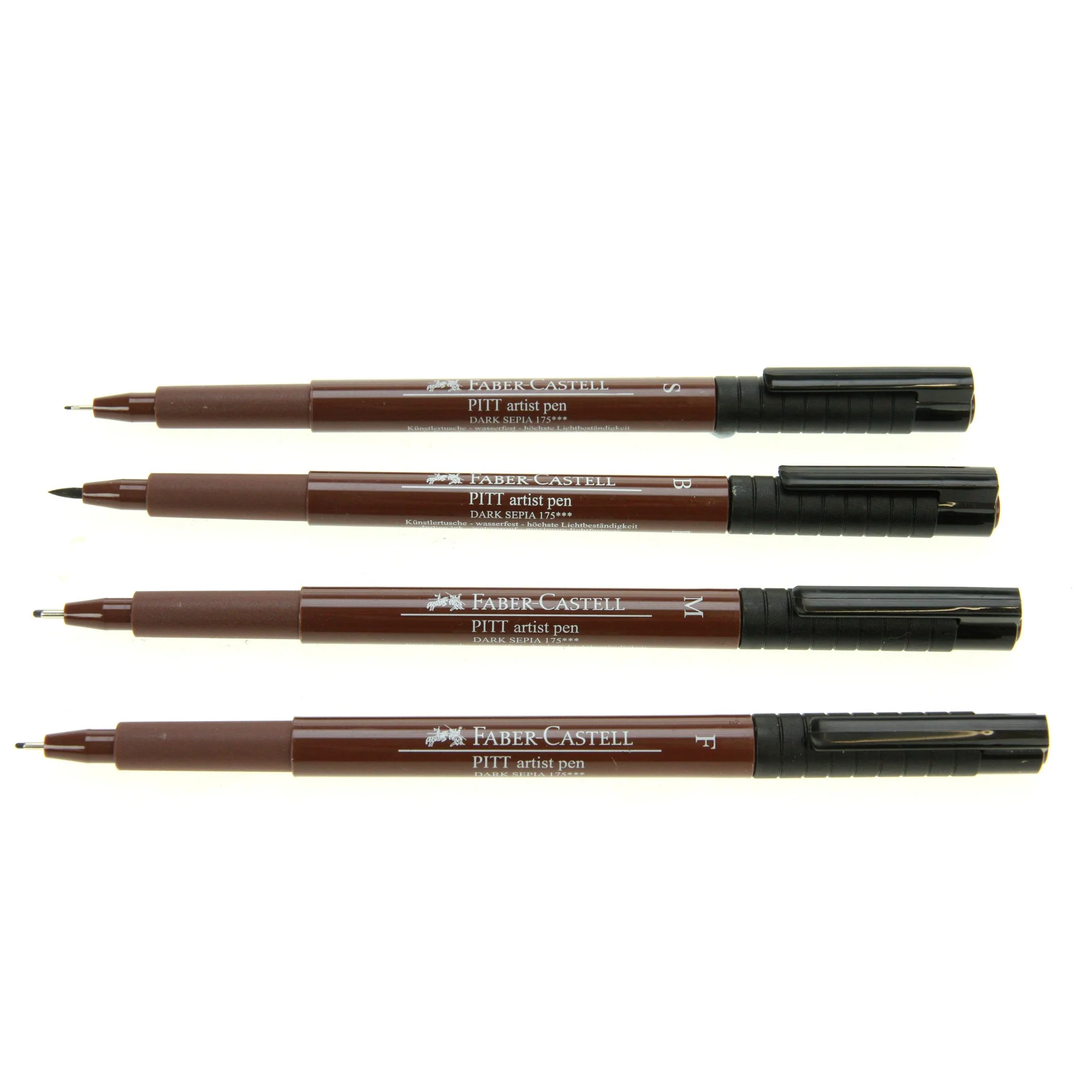Faber Castell Pitt Artists Pens Set - Black 4pk