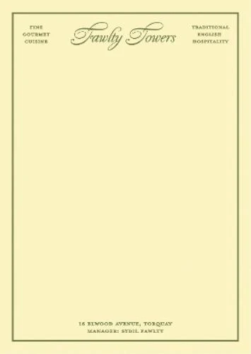 Fawlty Towers: Fictional Hotel Notepad Set