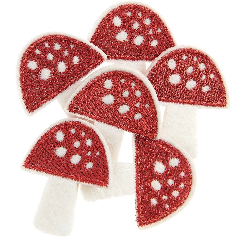 Rico Embroidered Felt Toadstools 8pk