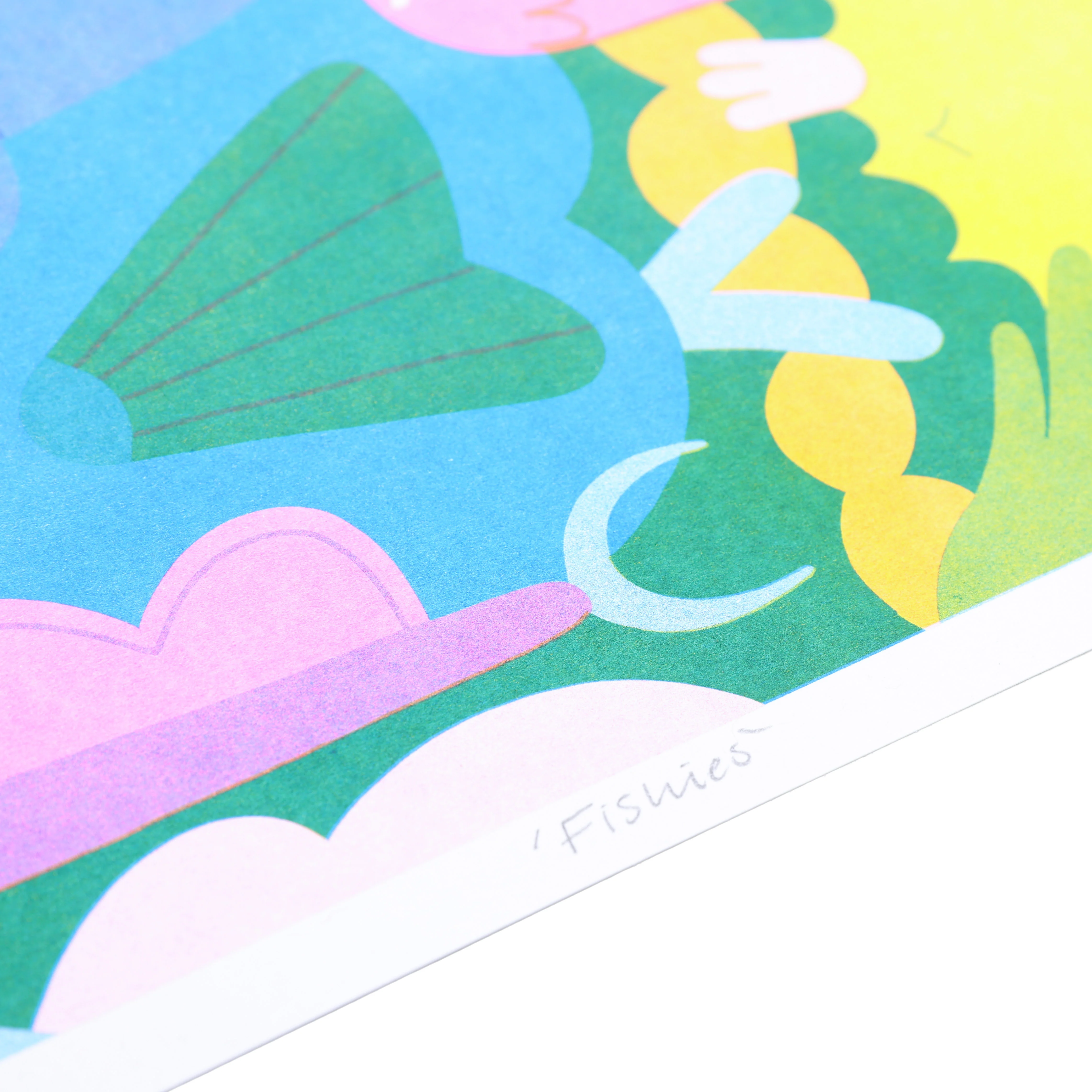 Fishies A3 Risograph Print - Image 2