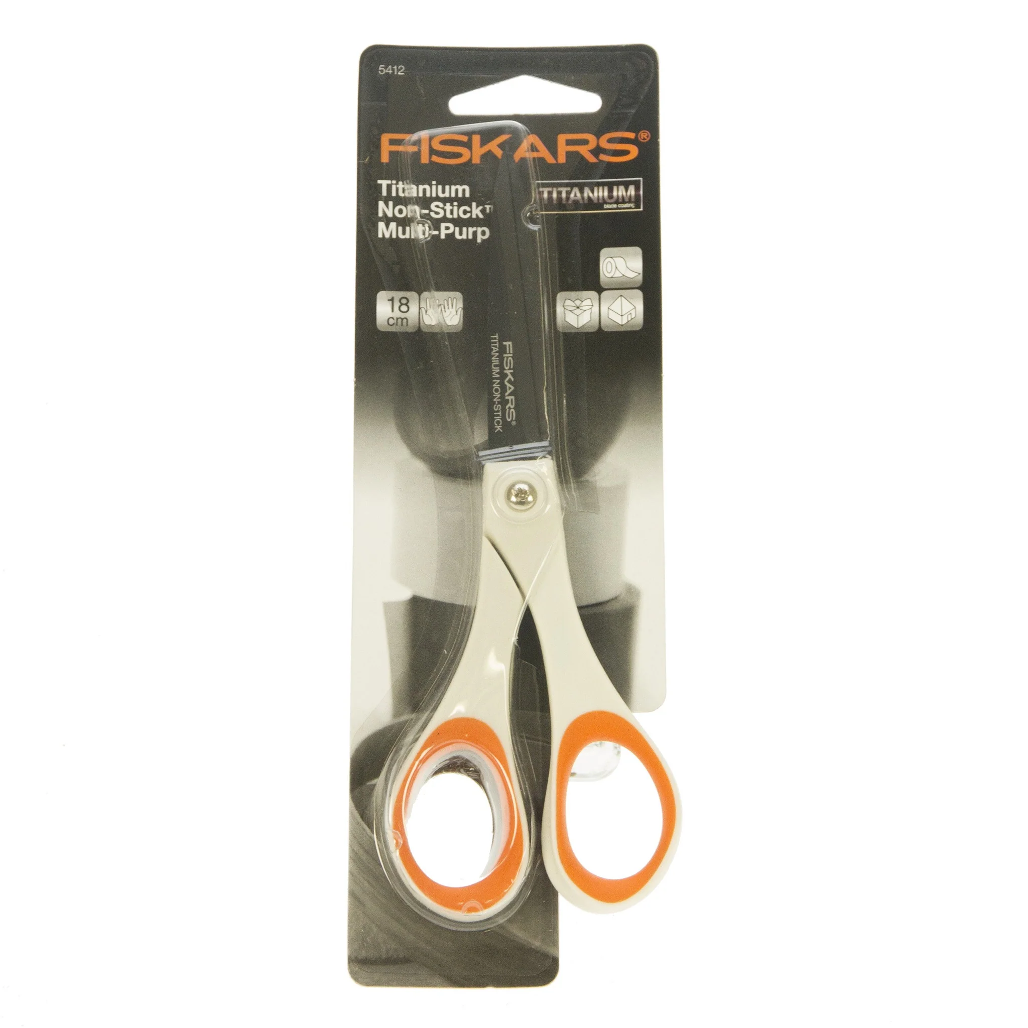 Fiskars: Titanium Non-Stick Multi Purpose Scissors 18cm