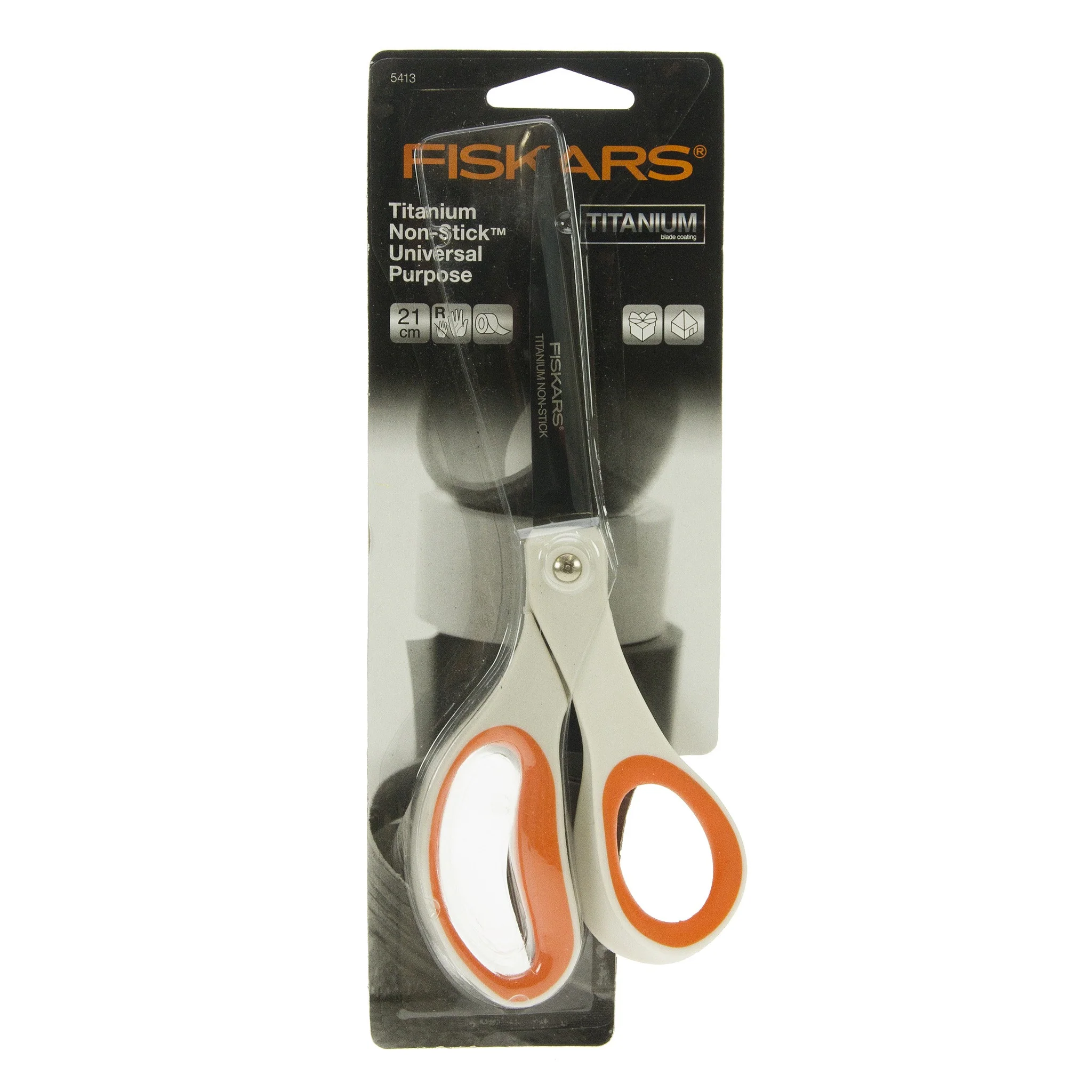 Fiskars: Titanium Non-Stick Multi Purpose Scissors 21cm