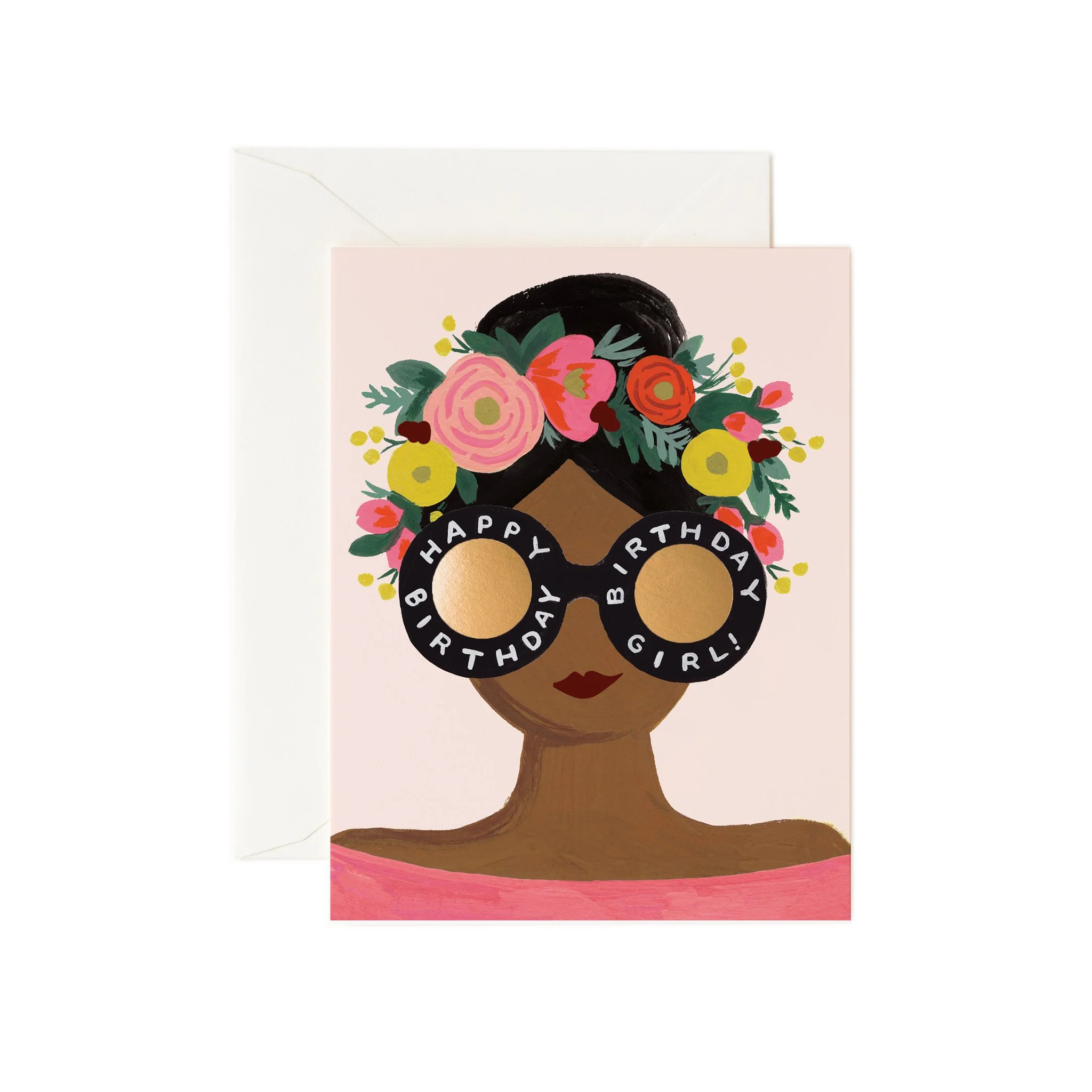 Flower Crown Birthday Girl Card