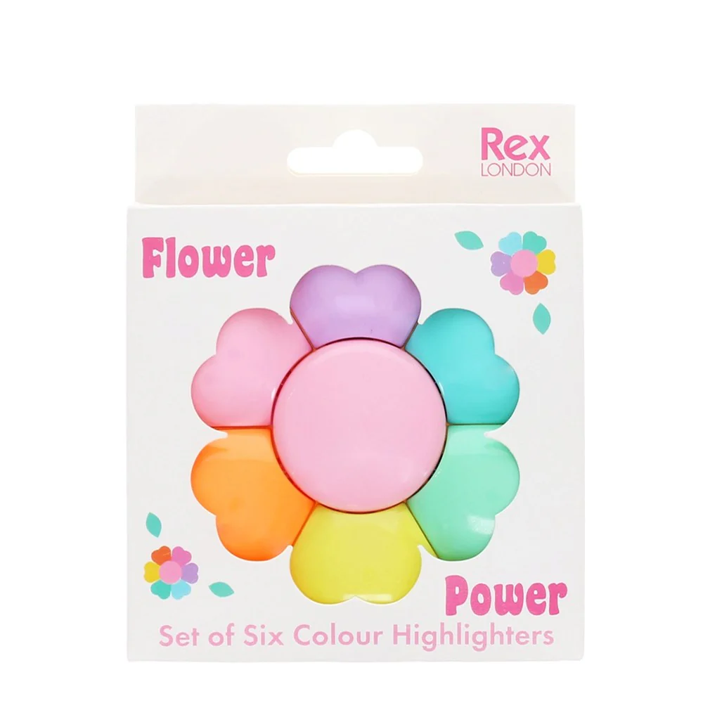 Flower shaped highlighter set - Flower Power