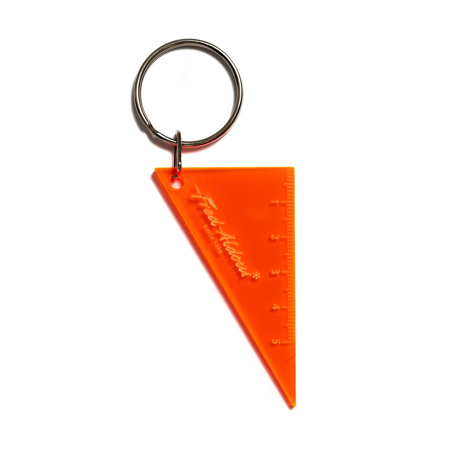 Fluorescent Set Square Keyring 50mm