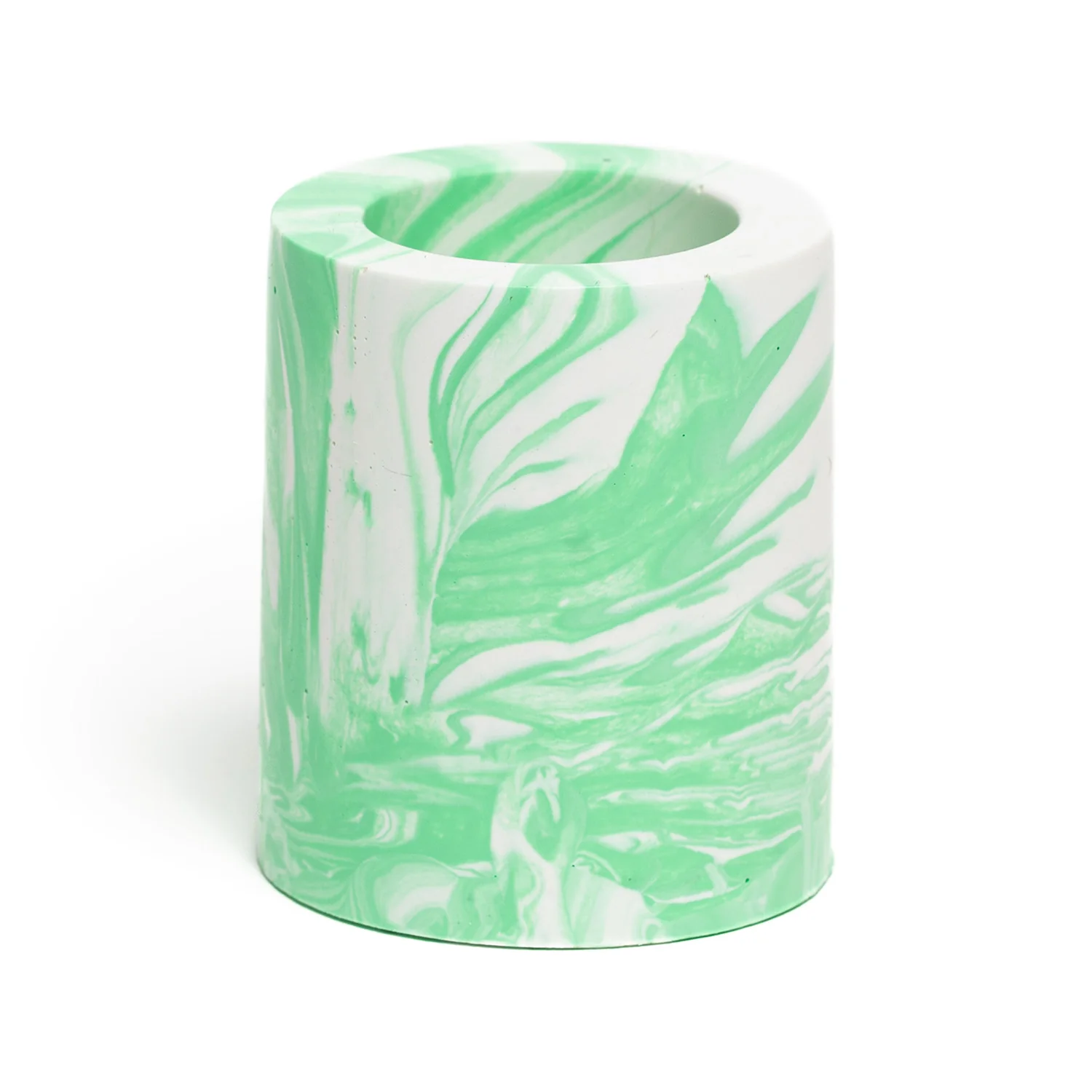 FA Jesmonite Mini Pot - Marbled Green