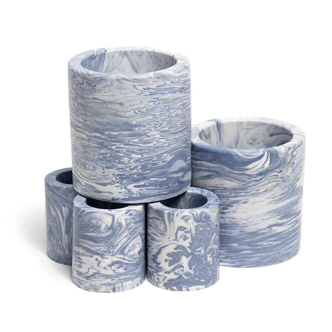 Fred Aldous Jesmonite Plant Pot Large - Marbled Violet - Image 3