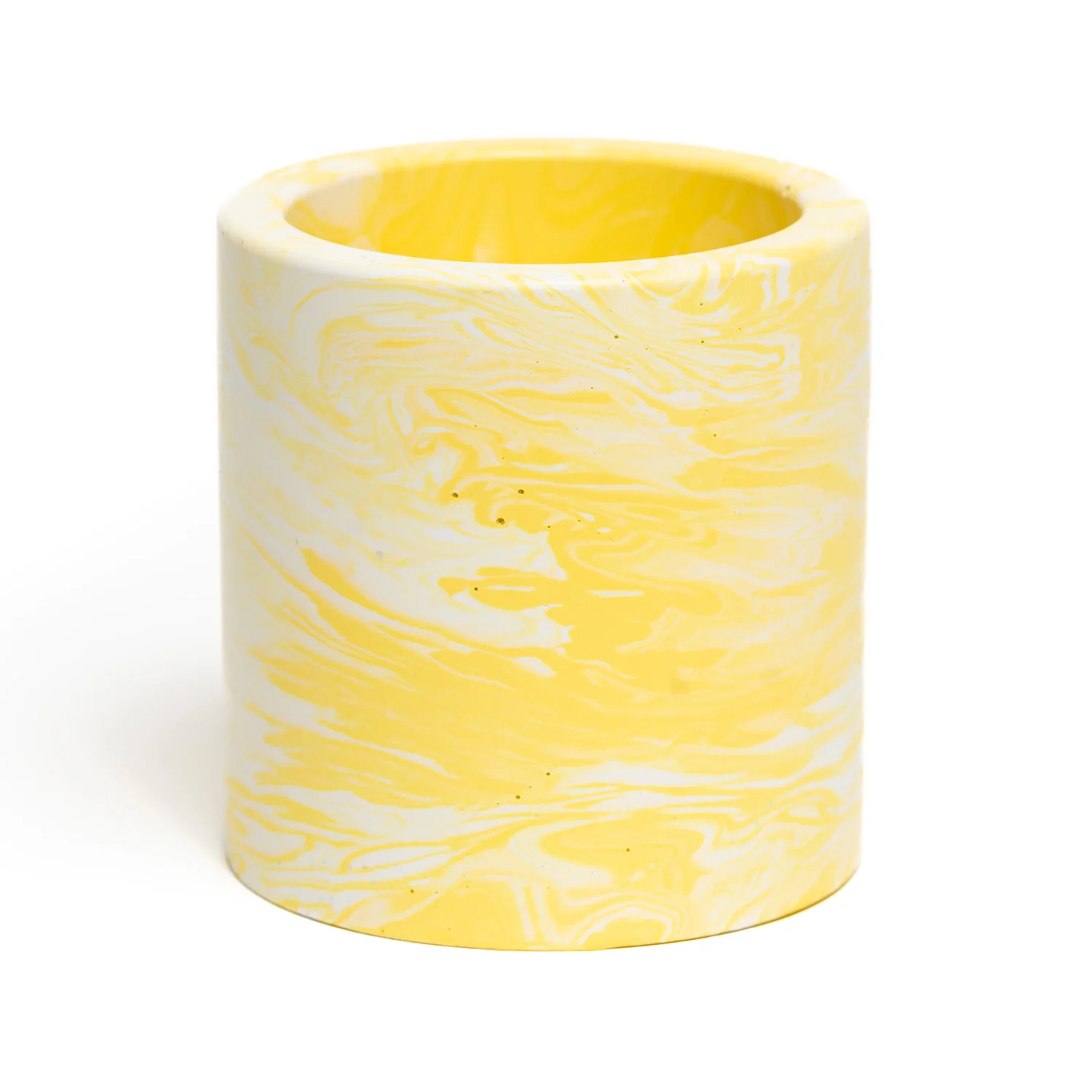 FA Jesmonite Plant Pot - Marbled Yellow