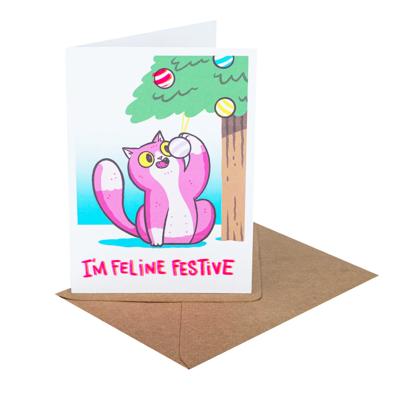 Fred Aldous X Hammo - Christmas Card - I'm Feline Festive