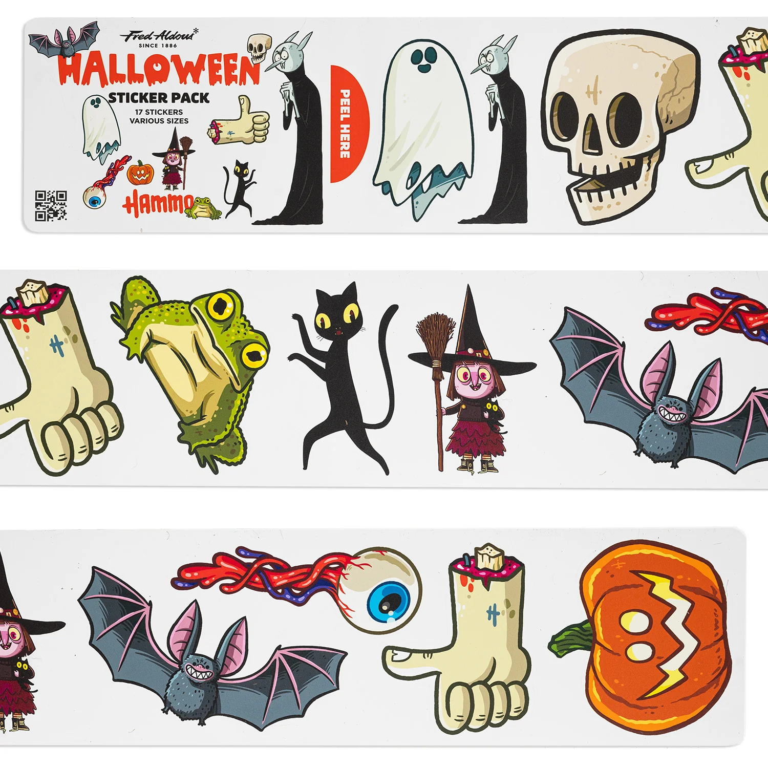 Fred Aldous X Hammo Halloween Sticker Pack Medium - Image 3