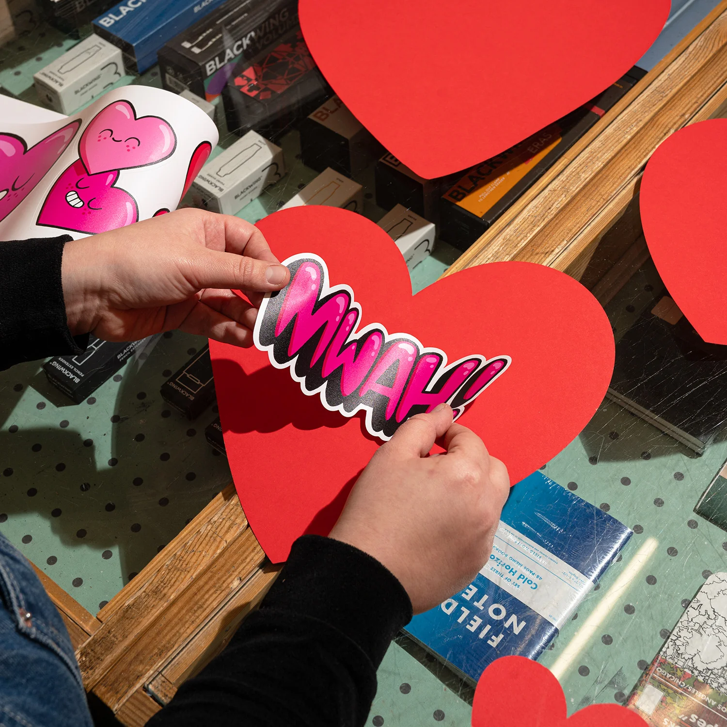 Fred Aldous X Hammo Heart Sticker Pack Medium - Image 2