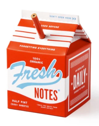 Fresh Ideas Milk Carton Note Set