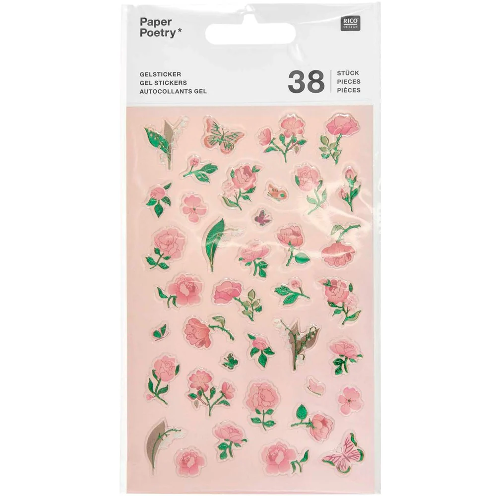 Paper Poetry Gel Stickers La Vie En Rose