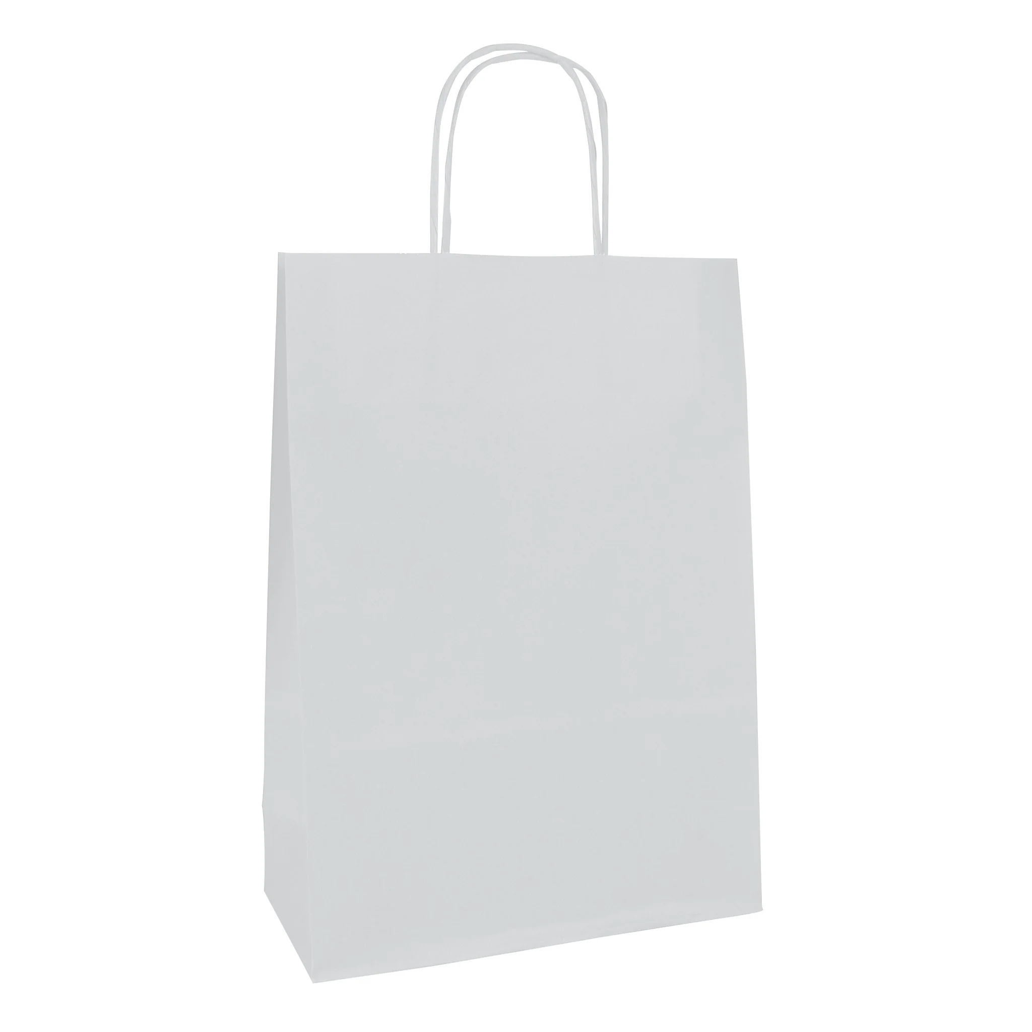 Gift Bag 22 x 10 x 31cm - White Kraft - Pack of 25