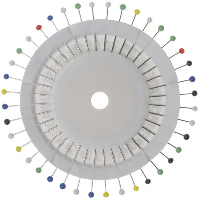 Glass Head Pins Assd Rosette