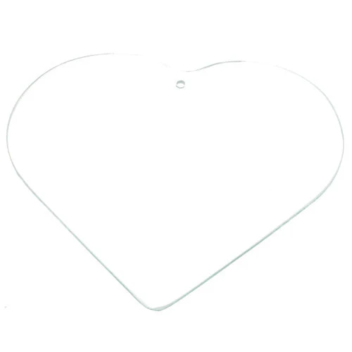 Glass Shape Heart 10cm x 9cm