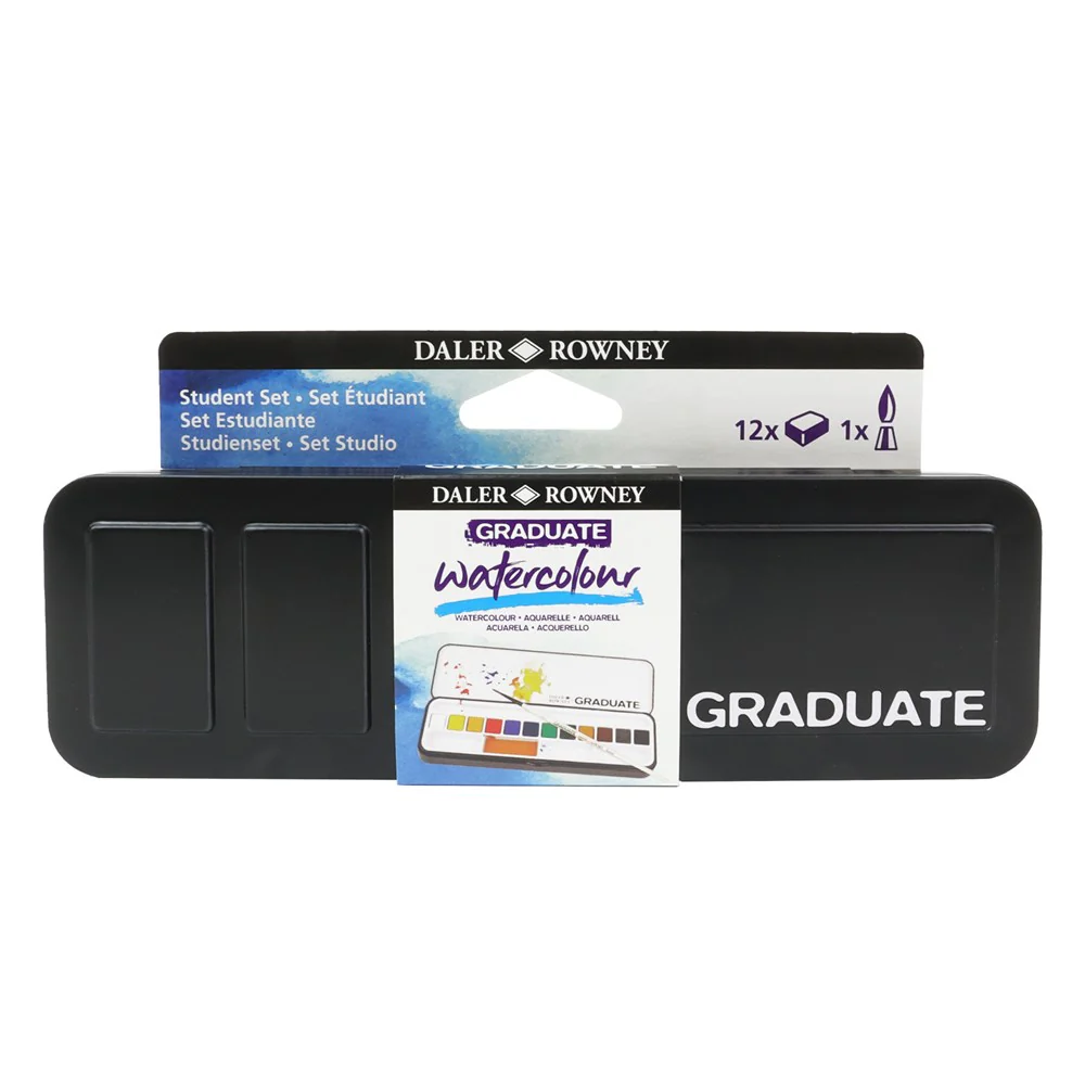 Graduate Watercolour 12 Half Pan Set