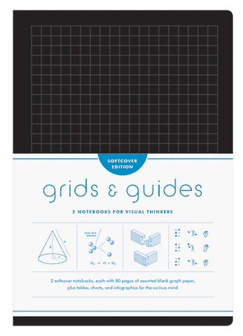 Grids And Guides Softcover Notebook Set of 2