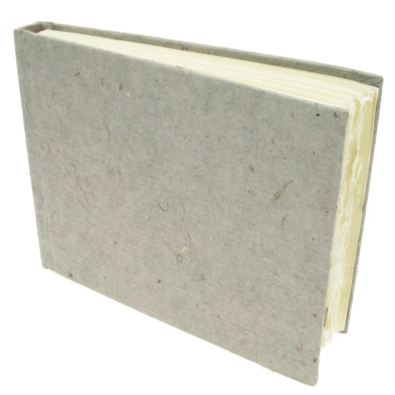 Handmade Paper Hardback Sketchbook Small, white smooth, 13cm x 16cm. 210gsm