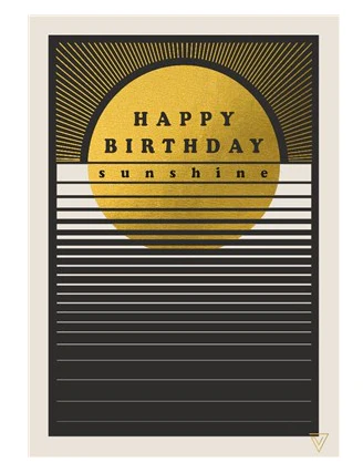 Happy Birthday Sunshine Card