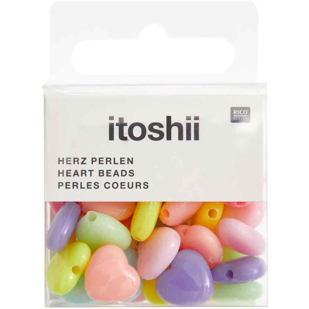 Itoshii Small Heart Beads Pastel