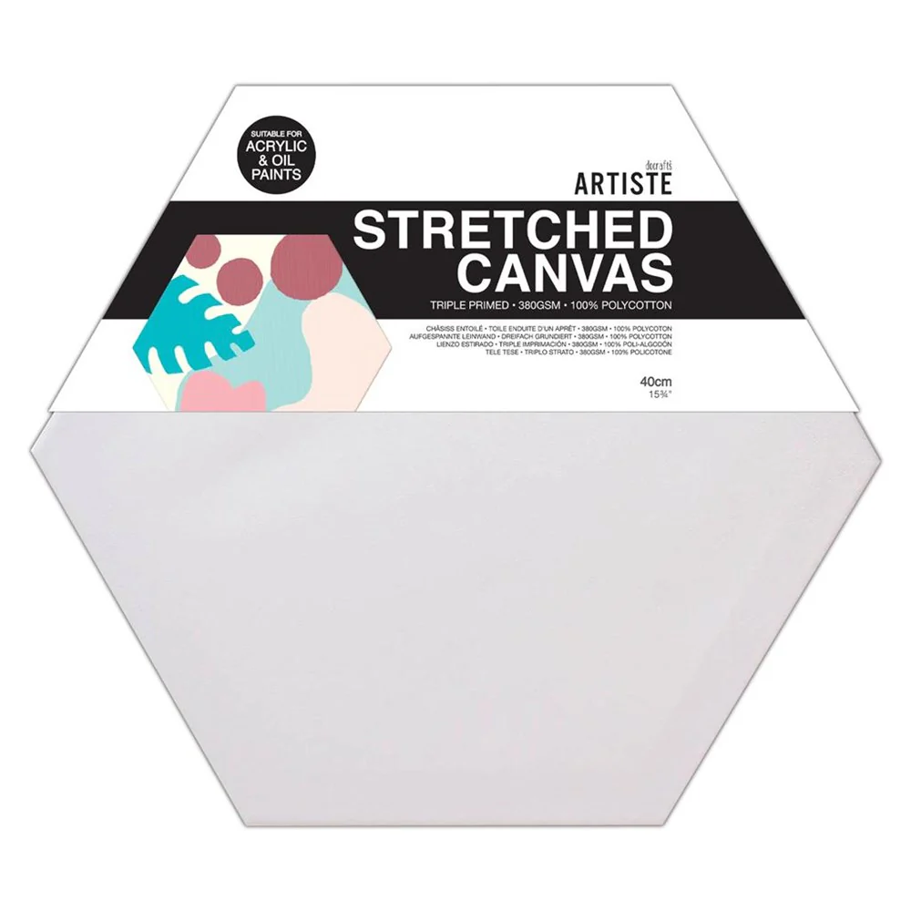 Hexagon Canvas 40cm 380gsm