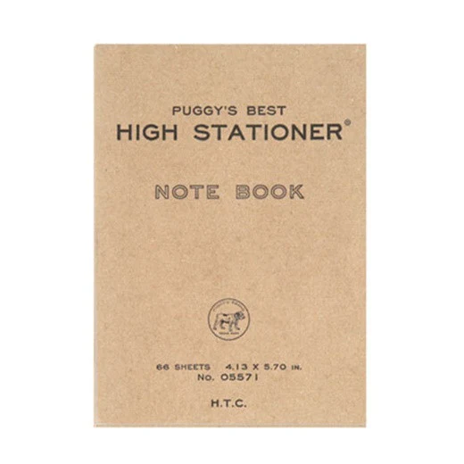 Hightide: Puggys Pocket Notebook - Black