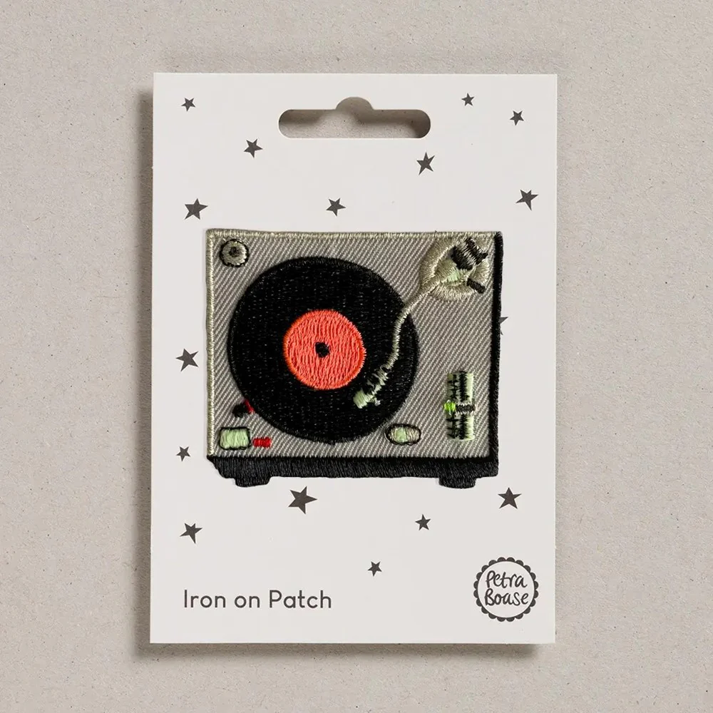 Iron On Patch Record Player