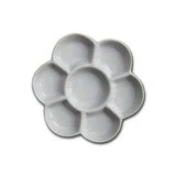 Jakar 6 Well FLower Shaped Porcelain Palette