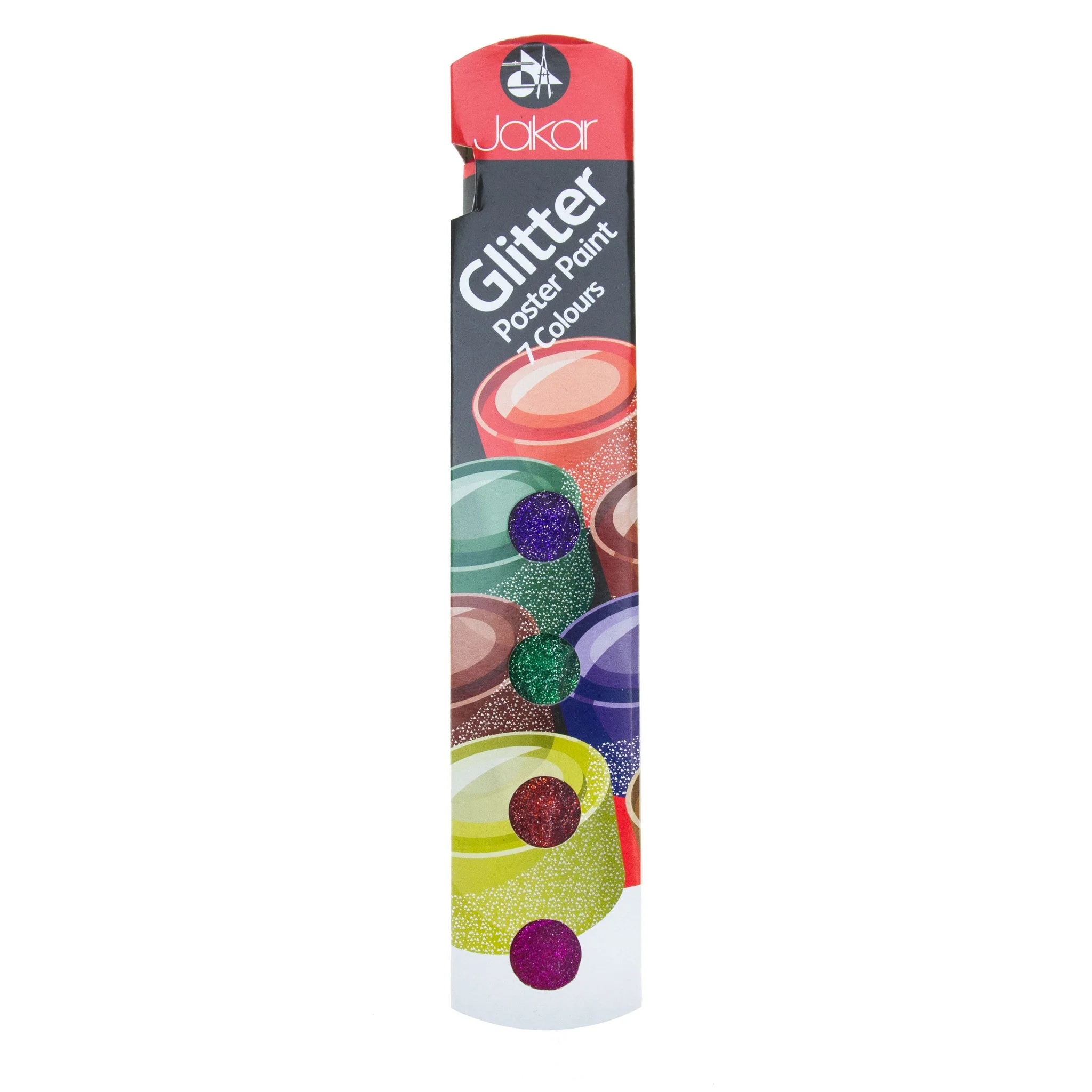 Jakar Glitter Poster Paint 7 x 20ml Pots