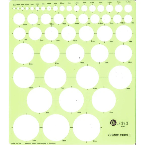 Jakar Metric Templates Combo Circle