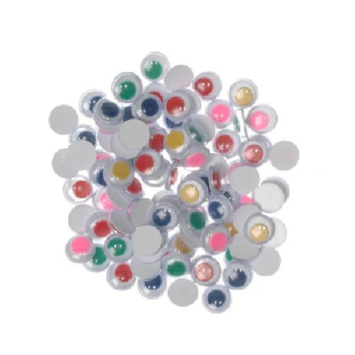 Joggle Eyes Coloured 7mm Glue on 25 pairs