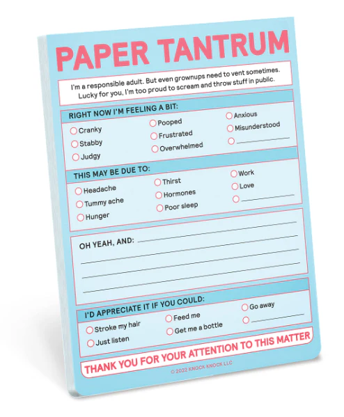 Knock Knock Paper Tantrum Nifty Notes